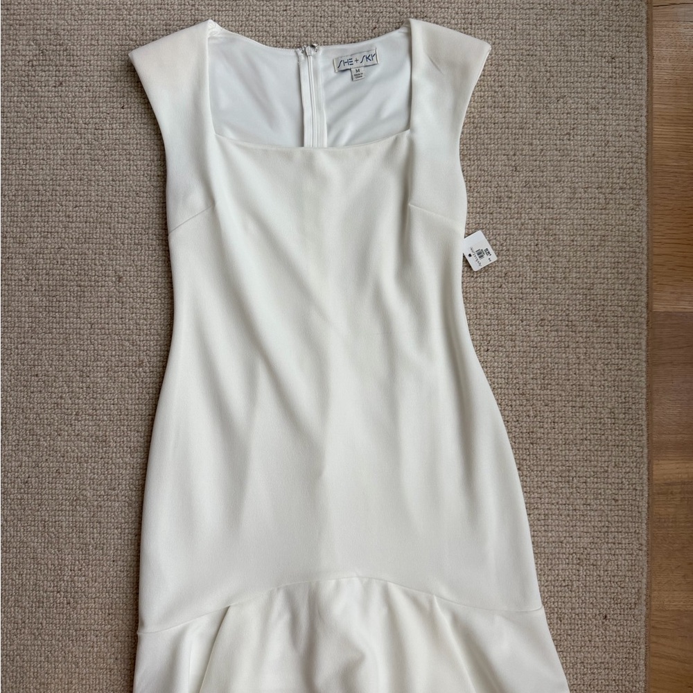 Chic White Mini Dress by Akris